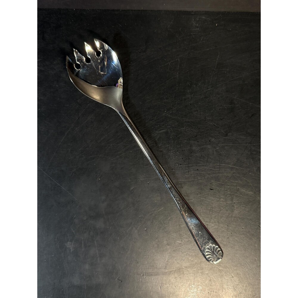 Vintage W.A. Italy Silverplate Pasta Serving Spoon 9"